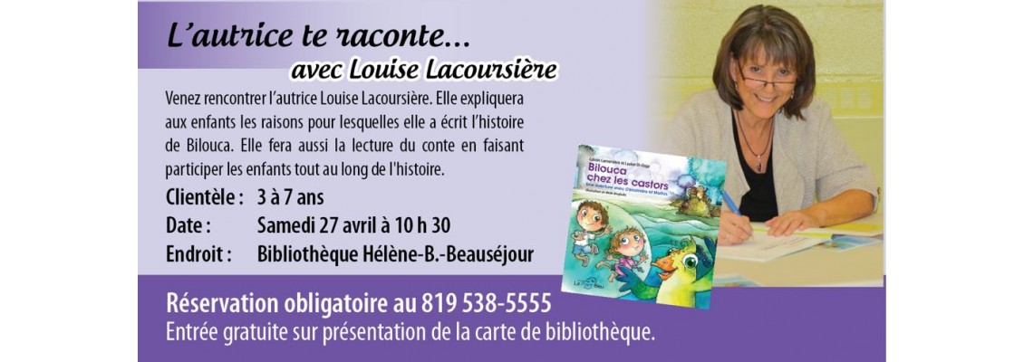 L'autrice te racontre - Louise Lacoursière